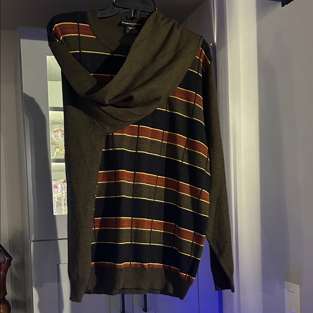 Men's Crewneck Sweater with Stripes